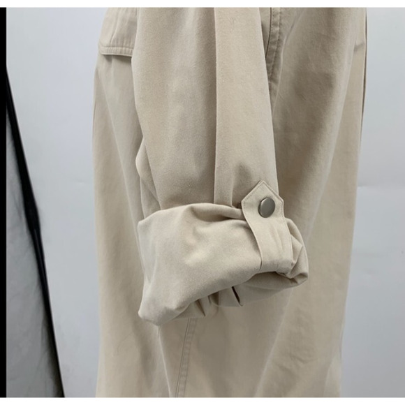 ExOfficio Shirt Womens 6/8 Khaki Snap Buttons Tab Sleeve Flap Pockets Collar - Picture 4 of 12